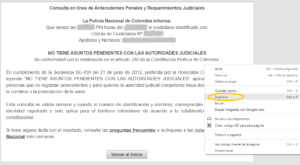 Cómo descargar el Certificado de Policía Trámites y Diligencias