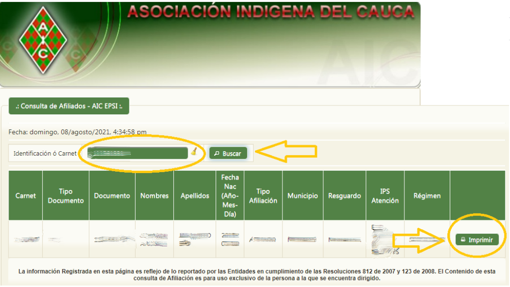 certificado de afiliación salud aic eps