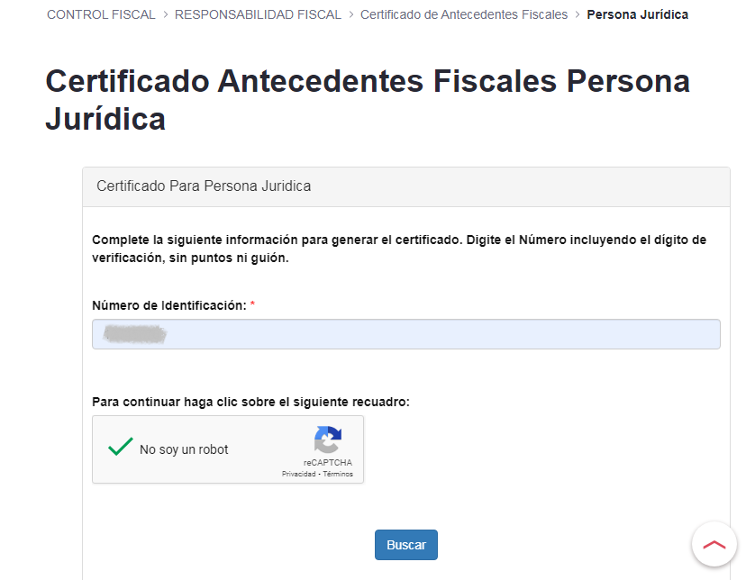 antecedentes fiscales persona juridica